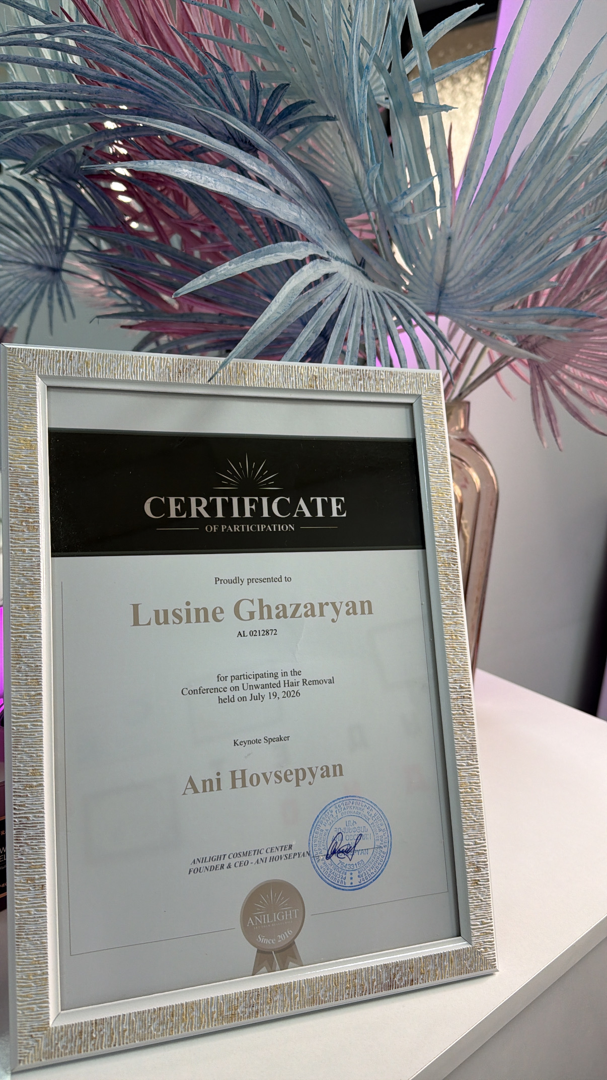 Conference Certificate Lusine Ghazaryan